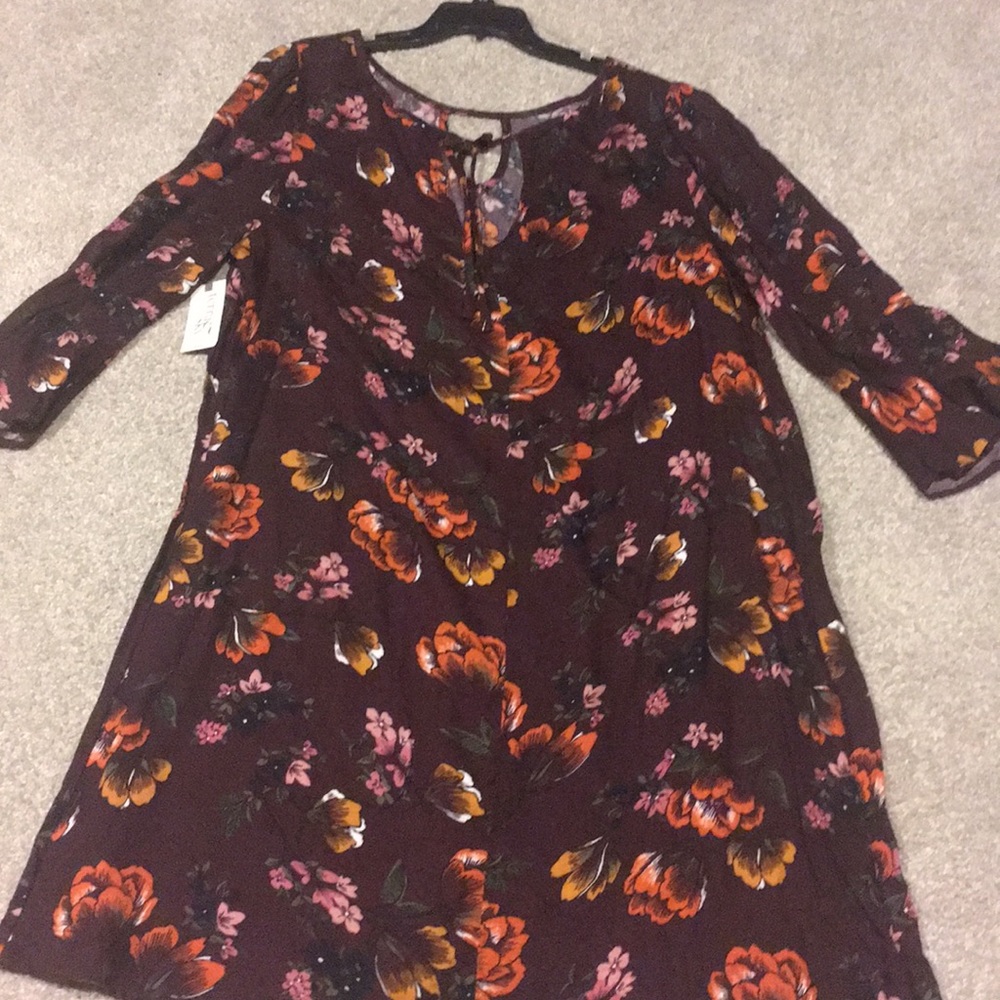 Terra and Sky shirt dress fall print
